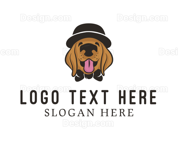 Pet Dog Hat Grooming Logo