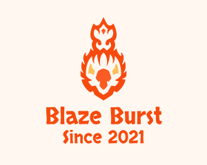 Minimalist Fire Bird logo design