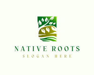 Nature Tree Landscape logo design