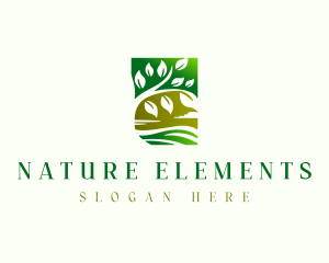 Nature Tree Landscape logo design