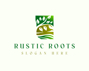 Nature Tree Landscape logo design