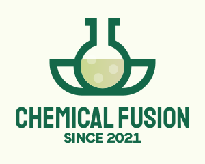 Organic Flask Chemistry logo design