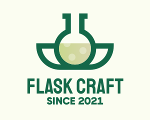 Organic Flask Chemistry logo design