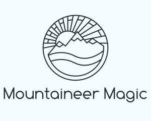 Mountain Landscape Valley logo design