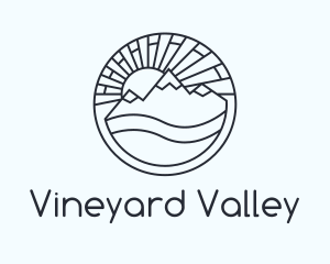 Mountain Landscape Valley logo design