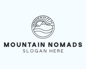 Mountain Landscape Valley logo design