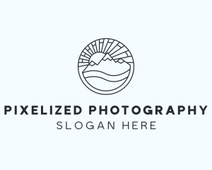 Mountain Landscape Valley logo design