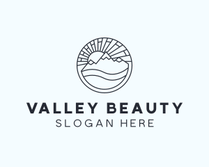 Mountain Landscape Valley logo design