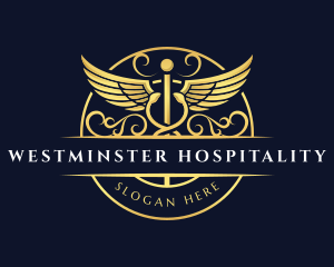 Medical Hospital Caduceus logo design