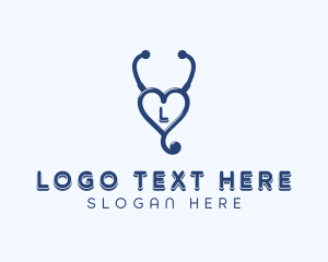 Stethoscope Heart Cardiology logo