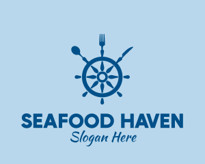 Ship Wheel Seafood Restaurant  logo design