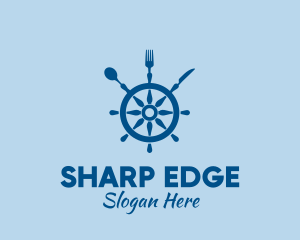 Ship Wheel Seafood Restaurant  logo design