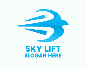 Fast Blue Bird logo design