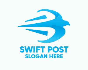 Fast Blue Bird logo design