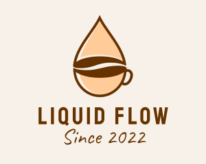 Coffee Cup Droplet  logo design