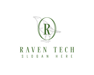 Raven Crow Bird logo design