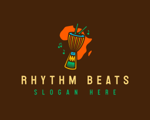 African Djembe Drum logo design