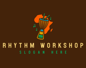 African Djembe Drum logo