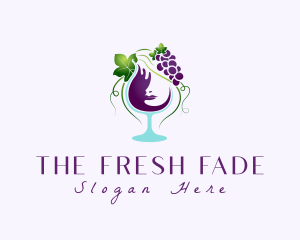 Wine Glass Woman logo design