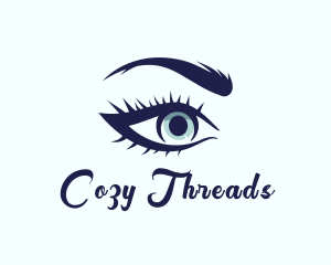 Blue Eyelash Beautician logo design