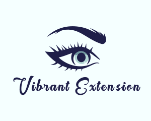 Blue Eyelash Beautician logo design