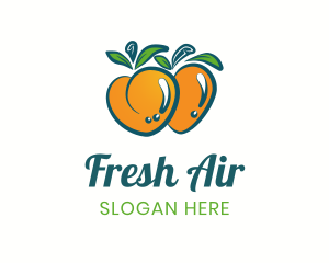 Fresh Peach Fruit logo design