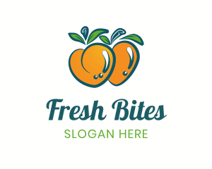 Fresh Peach Fruit logo design