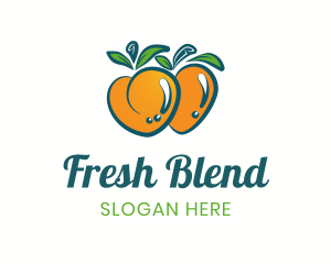 Fresh Peach Fruit logo design