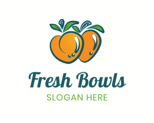 Fresh Peach Fruit logo design