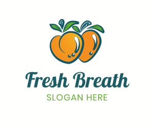 Fresh Peach Fruit logo design