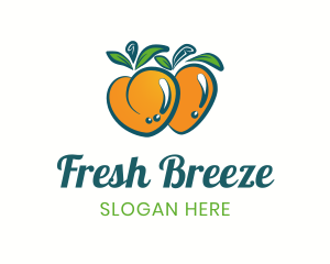 Fresh Peach Fruit logo design