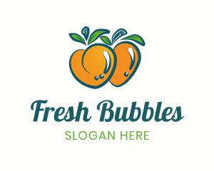 Fresh Peach Fruit logo design