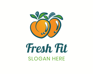 Fresh Peach Fruit logo design