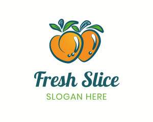 Fresh Peach Fruit logo design