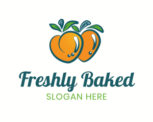 Fresh Peach Fruit logo design