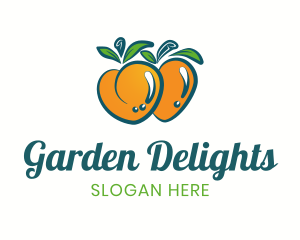 Fresh Peach Fruit logo design