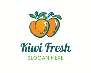 Fresh Peach Fruit logo design