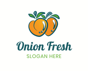 Fresh Peach Fruit logo design