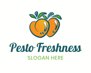 Fresh Peach Fruit logo design