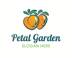 Fresh Peach Fruit logo design