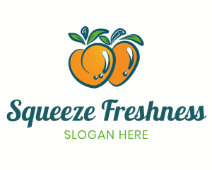 Fresh Peach Fruit logo design