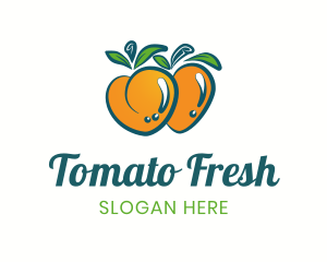 Fresh Peach Fruit logo design