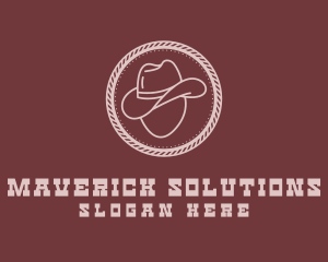 Hipster Rope Cowboy Hat logo