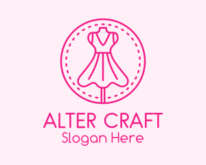 Pink Fashion Dress Boutique logo design