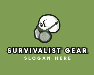 Skull Gas Mask Gaming logo design