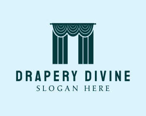 Home Drapes Curtain logo design