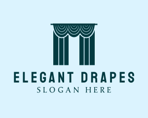 Home Drapes Curtain logo design