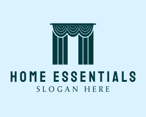 Home Drapes Curtain logo design