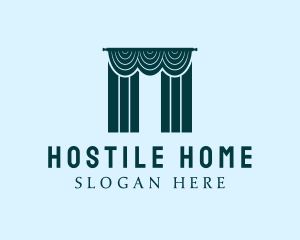 Home Drapes Curtain logo design