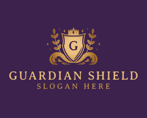 Luxury Crown Shield logo design